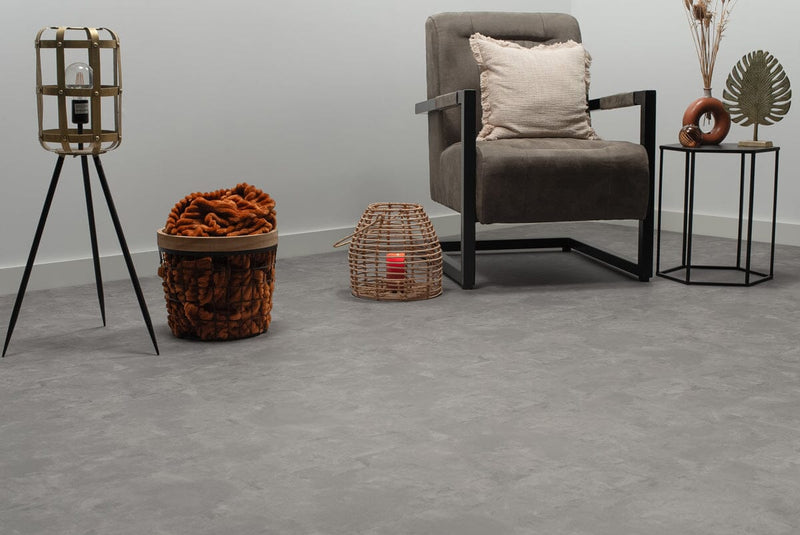 Floer Klick Vinyl Fliesen Betonlook Grau FLR-3801 Vinylboden Floer 