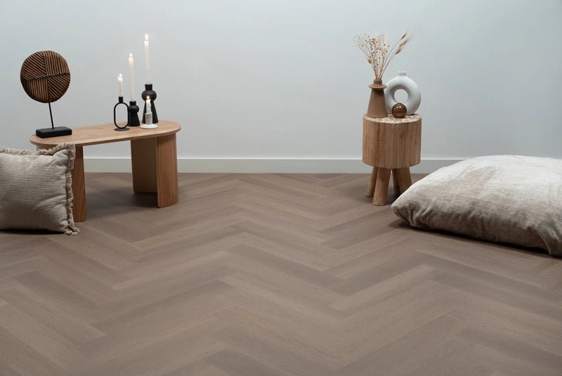 Floer Fischgrät Klick Vinyl Greige Eiche FLR-3930 Vinylboden Floer 