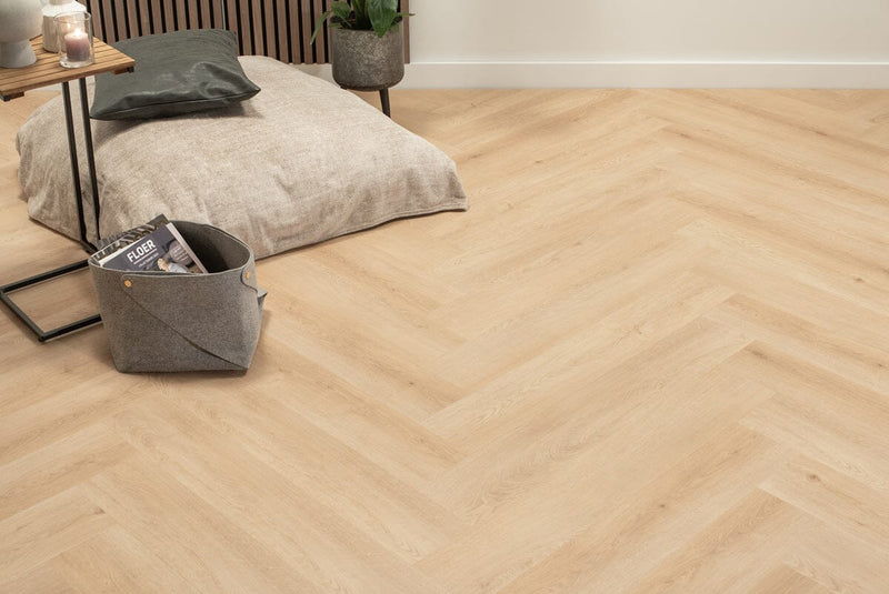 Floer Walfischgrät Klick Vinyl Cetus Creme FLR-3916 Vinylboden Floer 