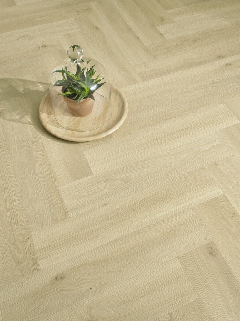 JOKA Designboden 555 Wooden Styles Herringbone Oak blond 6704 - Klebevinyl Vinylboden JOKA 