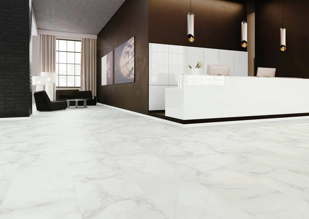 JOKA Designboden 555 Carrara White 5604 - Klebevinyl Vinylboden JOKA 
